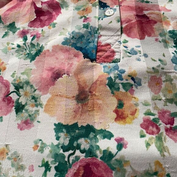 Vintage Plus Size Floral Blouse 28W - Picture 5 of 9